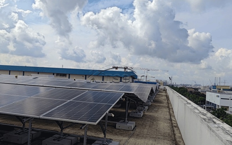 flat roof pv mounting system