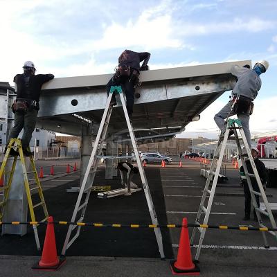 Sistema de montagem de garagem de aço