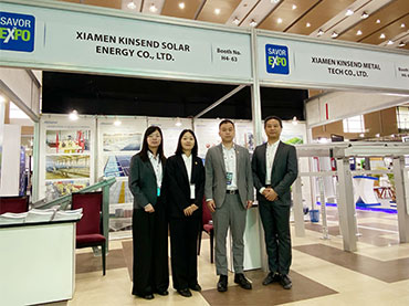 Exposição em Dhaka, Bangladesh, estande Kinsend: Pavilhão 4, H62-H63