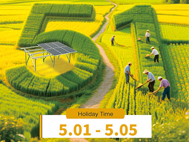 Aviso de feriado do Dia do Trabalho