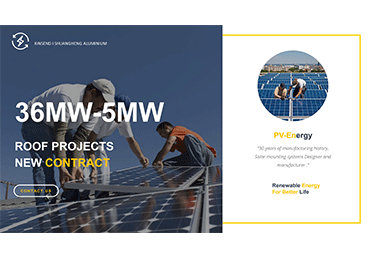 Novo sistema de montagem em telhado de contrato 36MW-5MW, China