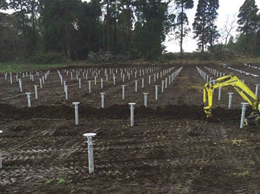 fundição e aplicação de parafuso de aterramento espiral solar