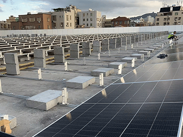 Sistema de montagem de lastro para telhado plano 1,5 MW, China